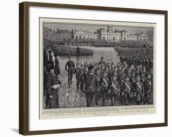 The Coronation Review of the Boys' Brigades by the Prince of Wales on the Horse Guards' Parade-Gordon Frederick Browne-Framed Giclee Print