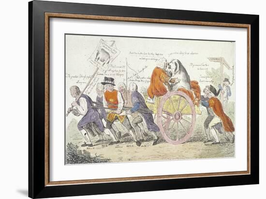 The Corporation Hog's Journey to Smithfield in Stile or Aldermen Turned Pig Show Men, 1790-Isaac Cruikshank-Framed Giclee Print