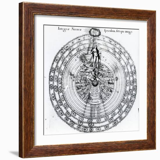 The Correspondence Between the Human and the Universe, from Robert Fludd's 'Utriusque Cosmi…-null-Framed Giclee Print