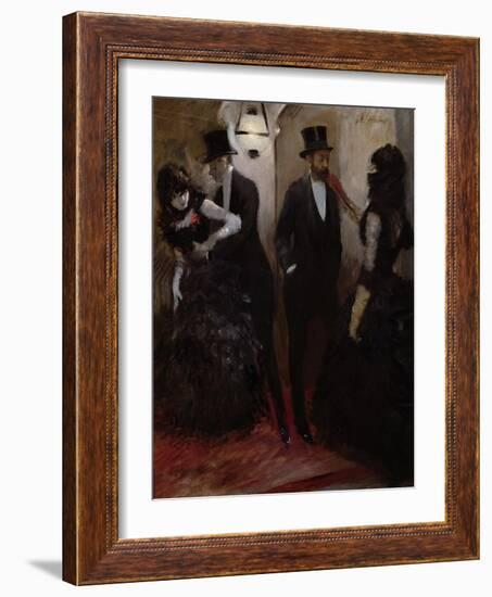 The Corridors at the Opera, 1885-Jean Louis Forain-Framed Giclee Print