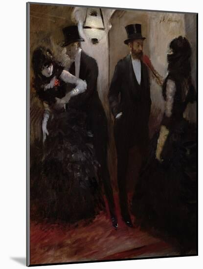 The Corridors at the Opera, 1885-Jean Louis Forain-Mounted Giclee Print