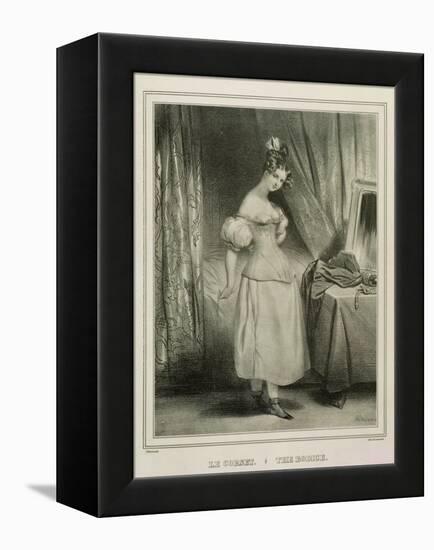 The Corset-Achille Deveria-Framed Premier Image Canvas