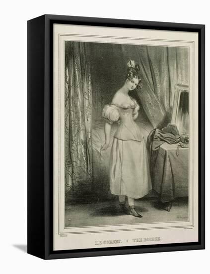 The Corset-Achille Deveria-Framed Premier Image Canvas