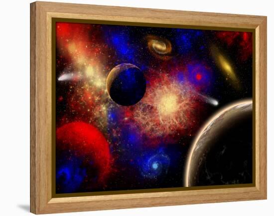 The Cosmos Is a Place of Outstanding Natural Beauty and Wonder-Stocktrek Images-Framed Premier Image Canvas