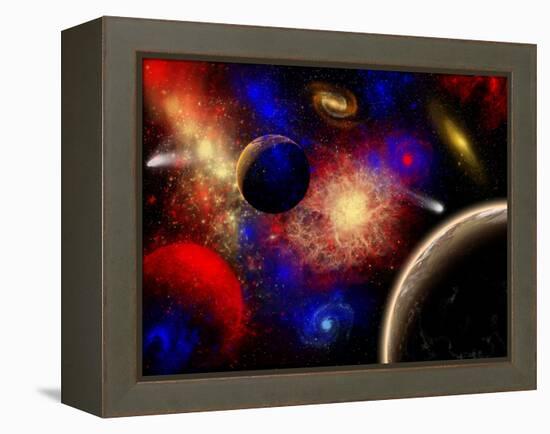 The Cosmos Is a Place of Outstanding Natural Beauty and Wonder-Stocktrek Images-Framed Premier Image Canvas