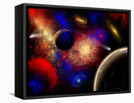 The Cosmos Is a Place of Outstanding Natural Beauty and Wonder-Stocktrek Images-Framed Premier Image Canvas