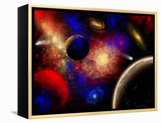 The Cosmos Is a Place of Outstanding Natural Beauty and Wonder-Stocktrek Images-Framed Premier Image Canvas