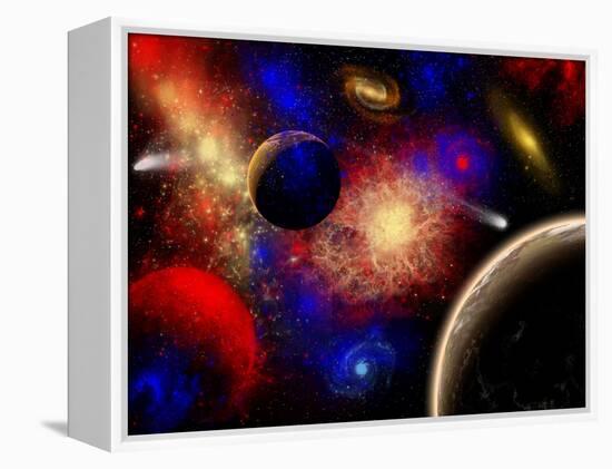 The Cosmos Is a Place of Outstanding Natural Beauty and Wonder-Stocktrek Images-Framed Premier Image Canvas