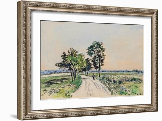 The Cote St. Andre to Grand Lemps Road, 1880-Johan-Barthold Jongkind-Framed Giclee Print