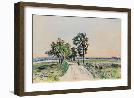 The Cote St. Andre to Grand Lemps Road, 1880-Johan-Barthold Jongkind-Framed Giclee Print