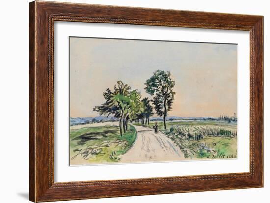 The Cote St. Andre to Grand Lemps Road, 1880-Johan-Barthold Jongkind-Framed Giclee Print