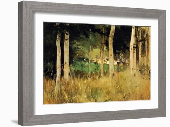 The Cottage Amongs The Birch Trees-Berthe Morisot-Framed Art Print