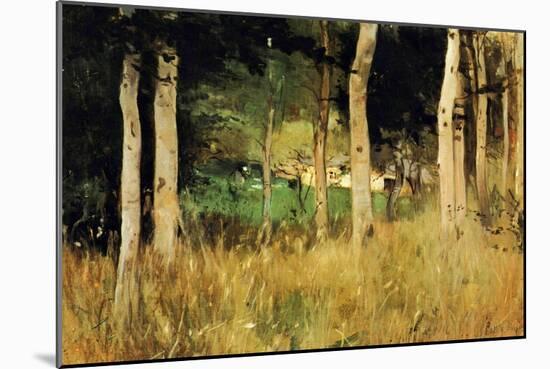 The Cottage Amongs The Birch Trees-Berthe Morisot-Mounted Art Print