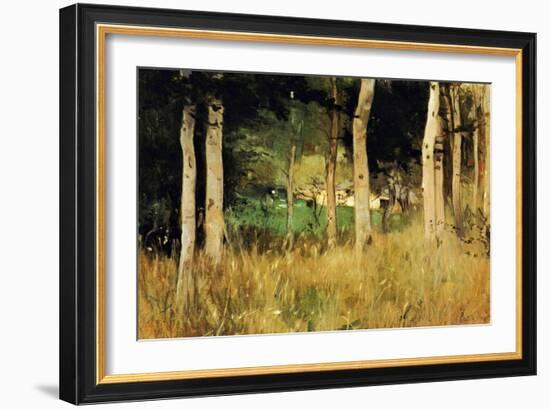 The Cottage Amongs the Birch Trees-Berthe Morisot-Framed Art Print