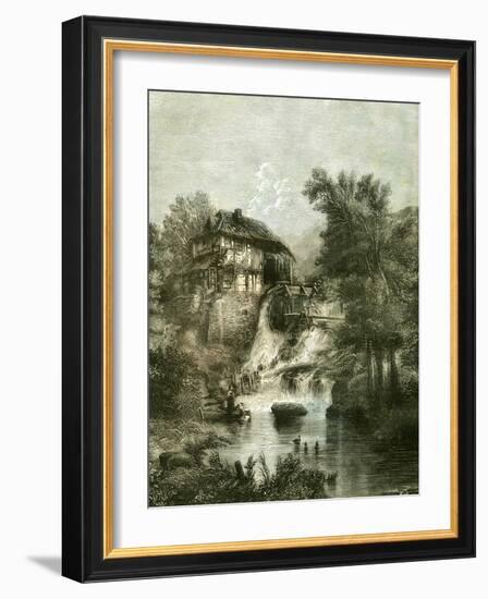 The Cottage by the Mill U.K. 19th Century-null-Framed Giclee Print