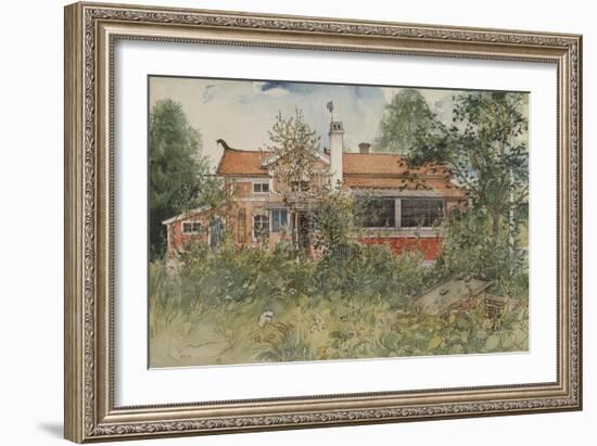 The Cottage, from 'A Home' Series, c.1895-Carl Larsson-Framed Giclee Print