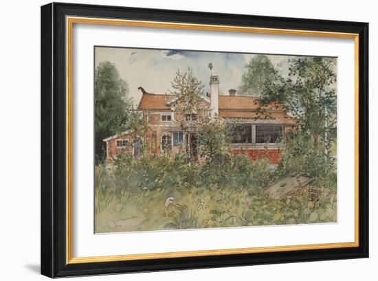 The Cottage, from 'A Home' Series, c.1895-Carl Larsson-Framed Giclee Print