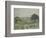 The Cottage Garden, Fishpond, 1915 (Oil on Canvas)-Lucien Pissarro-Framed Giclee Print