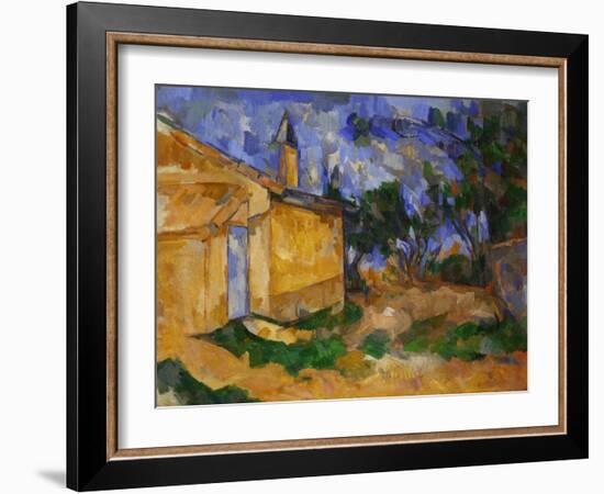 The Cottage of M. Jourdan, 1906-Paul Cézanne-Framed Giclee Print