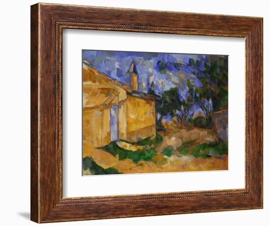 The Cottage of M. Jourdan, 1906-Paul Cézanne-Framed Giclee Print
