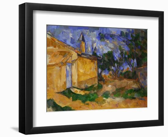 The Cottage of M. Jourdan, 1906-Paul Cézanne-Framed Giclee Print