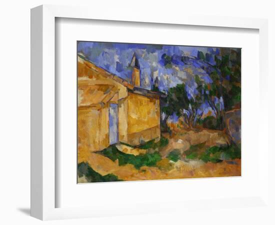 The Cottage of M. Jourdan, 1906-Paul Cézanne-Framed Giclee Print