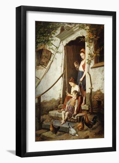 The Cottage Steps, 1861-Theodore Gerard-Framed Giclee Print