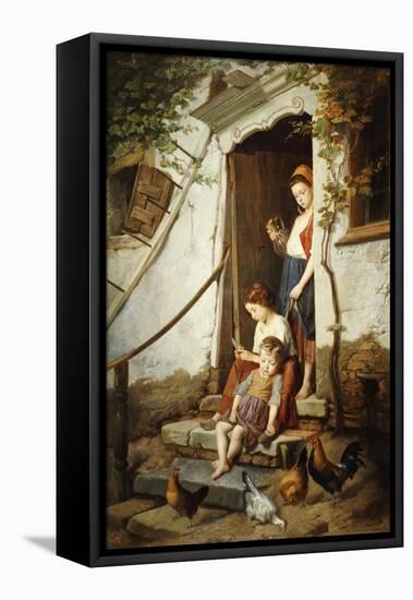 The Cottage Steps, 1861-Theodore Gerard-Framed Premier Image Canvas