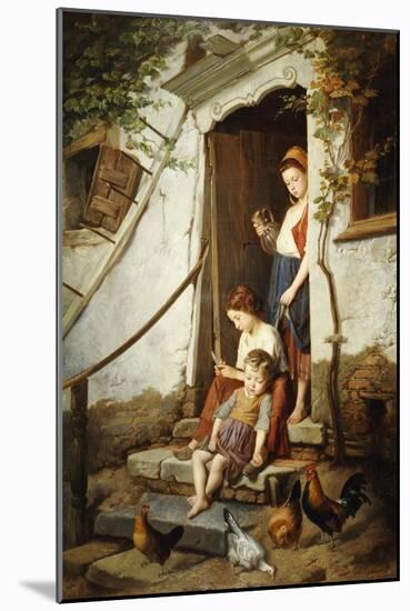 The Cottage Steps, 1861-Theodore Gerard-Mounted Giclee Print