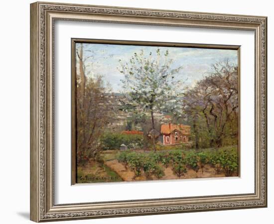 The Cottage, the Pink House; the Flying Hamlet of the Heart. Painting by Camille Pissarro (1830-190-Camille Pissarro-Framed Giclee Print