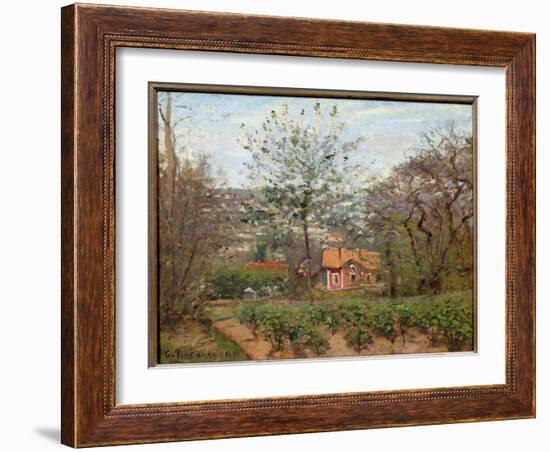 The Cottage, the Pink House; the Flying Hamlet of the Heart. Painting by Camille Pissarro (1830-190-Camille Pissarro-Framed Giclee Print