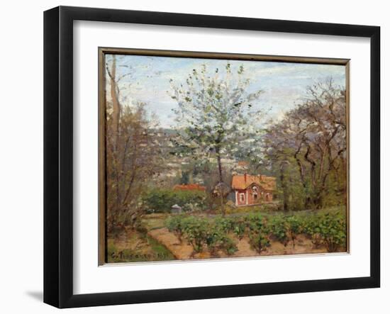 The Cottage, the Pink House; the Flying Hamlet of the Heart. Painting by Camille Pissarro (1830-190-Camille Pissarro-Framed Giclee Print