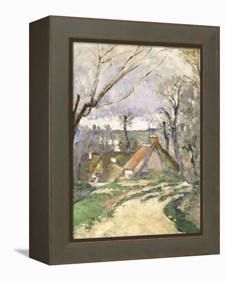 The Cottages of Auvers, 1872-73-Paul Cézanne-Framed Premier Image Canvas