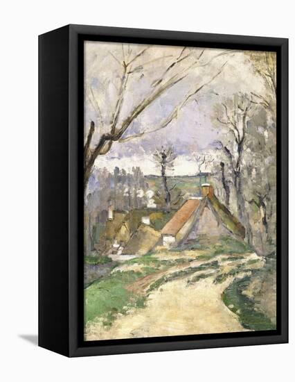 The Cottages of Auvers, 1872-73-Paul Cézanne-Framed Premier Image Canvas