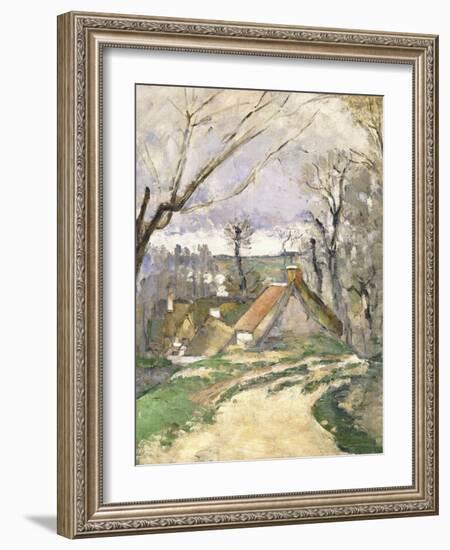 The Cottages of Auvers, 1872-73-Paul Cézanne-Framed Giclee Print