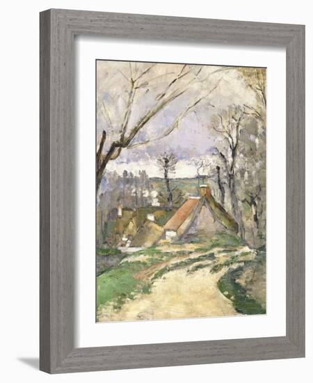 The Cottages of Auvers, 1872-73-Paul Cézanne-Framed Giclee Print