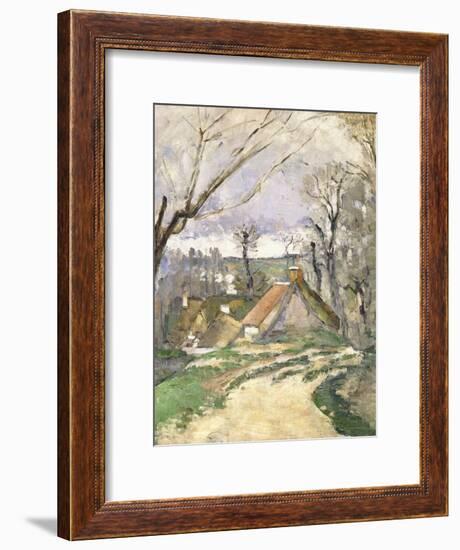 The Cottages of Auvers, 1872-73-Paul Cézanne-Framed Giclee Print