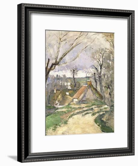 The Cottages of Auvers, 1872-73-Paul Cézanne-Framed Giclee Print