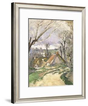 The Cottages of Auvers, 1872-73-Paul Cézanne-Framed Giclee Print