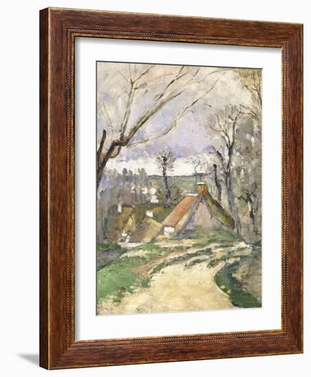 The Cottages of Auvers, 1872-73-Paul Cézanne-Framed Giclee Print