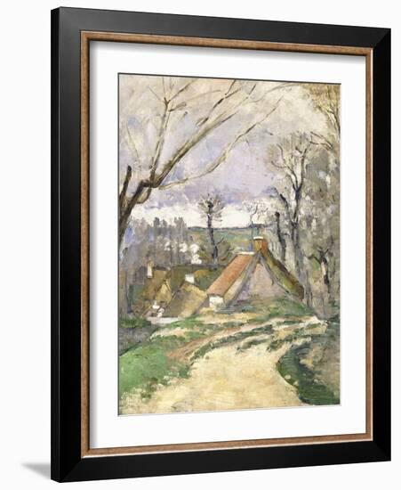 The Cottages of Auvers, 1872-73-Paul Cézanne-Framed Giclee Print