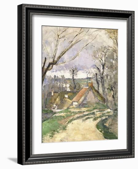The Cottages of Auvers, 1872-73-Paul Cézanne-Framed Giclee Print