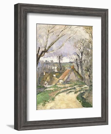 The Cottages of Auvers, 1872-73-Paul Cézanne-Framed Giclee Print