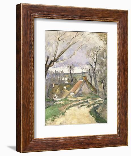 The Cottages of Auvers, 1872-73-Paul Cézanne-Framed Giclee Print