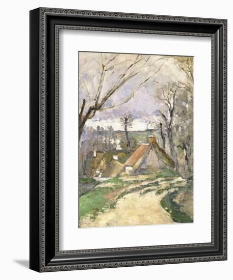 The Cottages of Auvers, 1872-73-Paul Cézanne-Framed Giclee Print