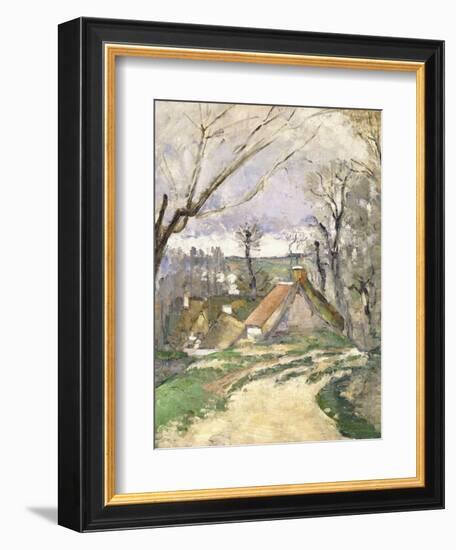 The Cottages of Auvers, 1872-73-Paul Cézanne-Framed Giclee Print