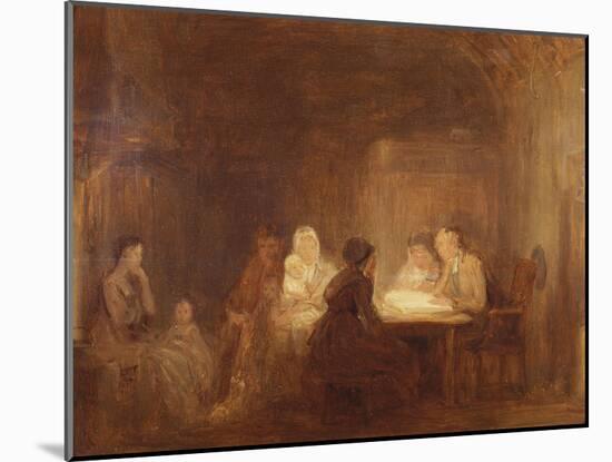 The Cotters Saturday Night - a Sketch-Sir David Wilkie-Mounted Giclee Print