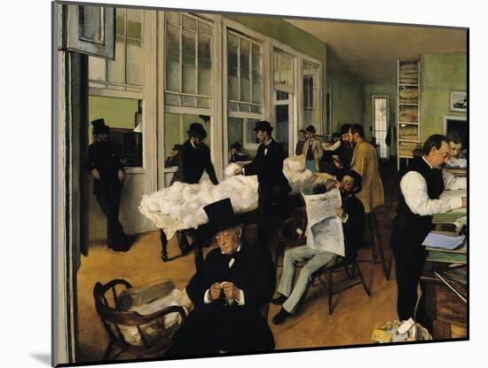 The Cotton Exchange, New Orleans, 1873-Edgar Degas-Mounted Giclee Print