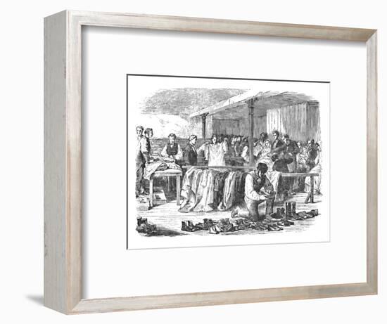 'The Cotton Famine: Distribution of Clothes to Operatives, Manchester', 1904-Unknown-Framed Giclee Print