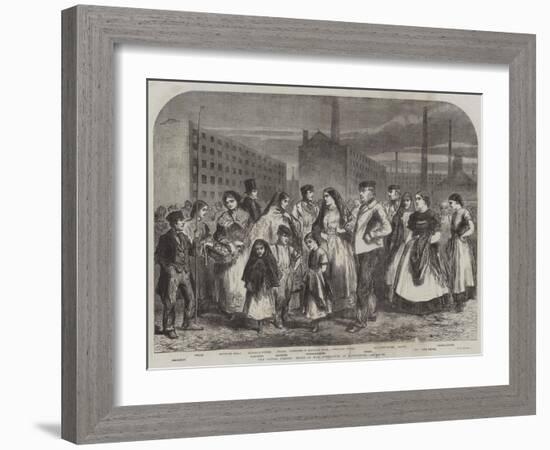 The Cotton Famine, Group of Mill Operatives at Manchester-null-Framed Giclee Print